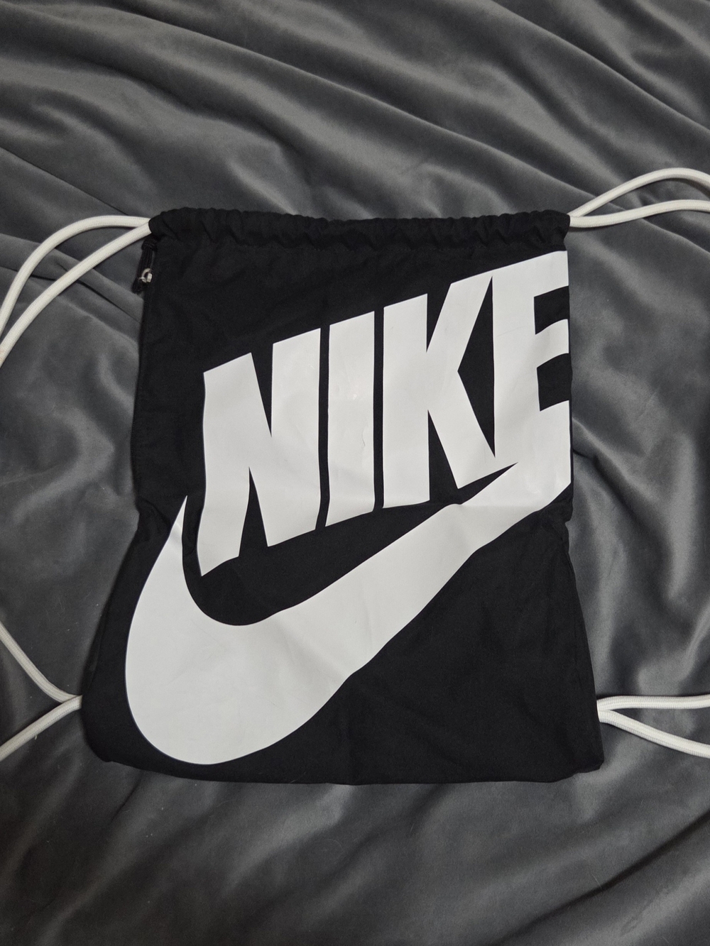 Nike Black and White Drawstring Gym Sack